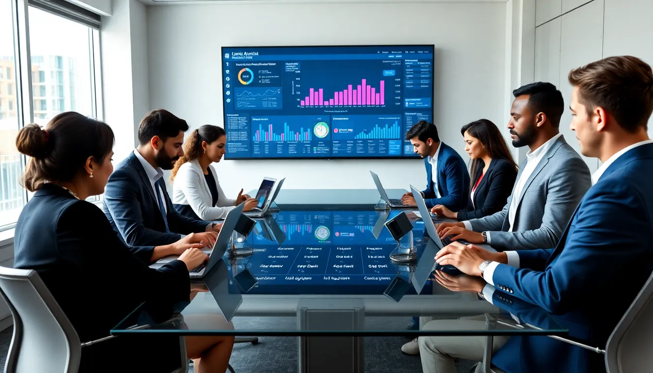 diverse legal professionals using advanced technology in a modern office.