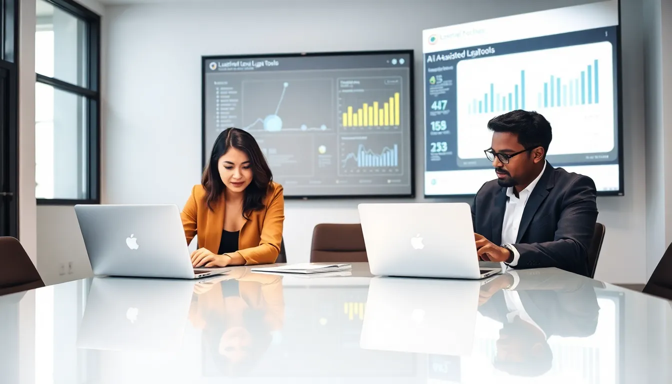 diverse legal professionals collaborating in a modern office.