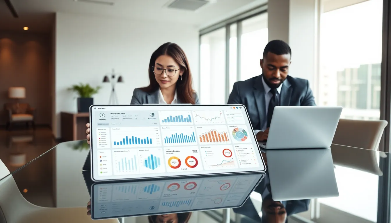 diverse legal team using technology in a modern office.